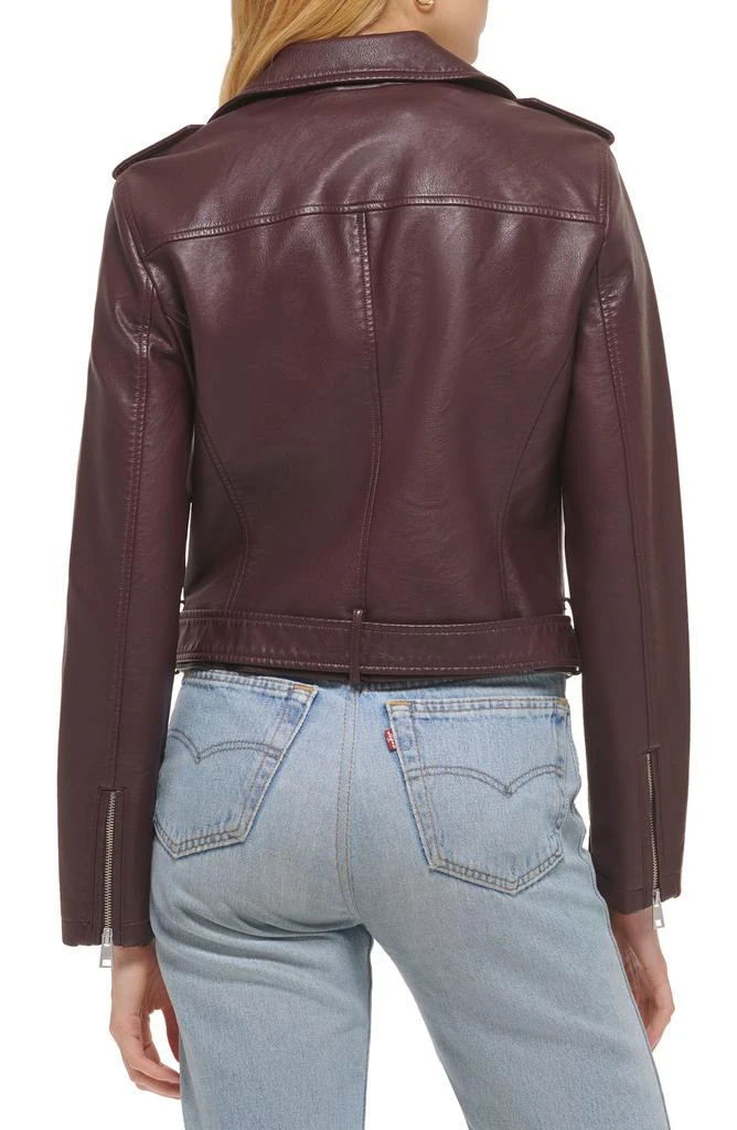 商品Levi's|Faux Leather Fashion Belted Moto Jacket,价格¥576,第2张图片详细描述