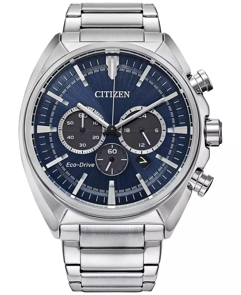 商品Citizen|Men's Chronograph Eco Drive Sport Stainless Steel Bracelet Watch 45mm, Created for Macy's,价格¥2964,第1张图片