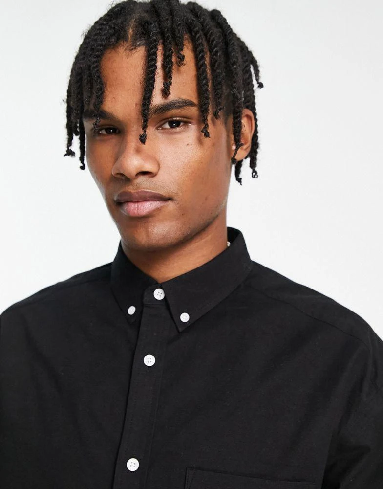 商品ASOS|ASOS DESIGN 90s oversized oxford shirt in black,价格¥148,第4张图片详细描述
