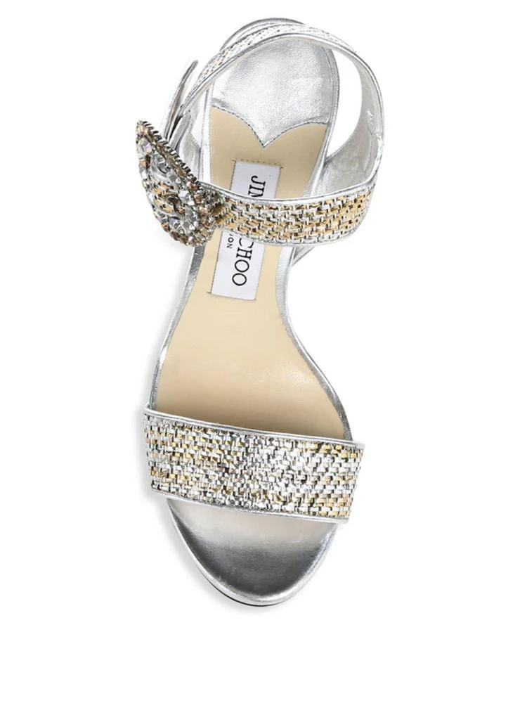 商品Jimmy Choo|Jimmy Choo - Mischa Metallic Ankle-Strap Sandals,价格¥2923,第4张图片详细描述