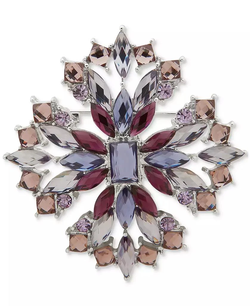 商品Anne Klein|Silver-Tone Crystal & Stone Cluster Pin,价格¥127,第1张图片