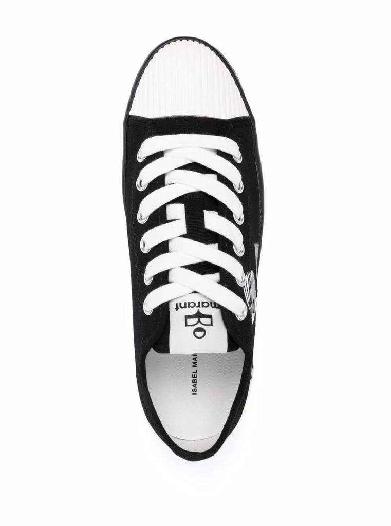 商品Isabel Marant|Isabel Marant Woman's Binkoo Black Cotton Sneakers with Logo,价格¥1018,第4张图片详细描述