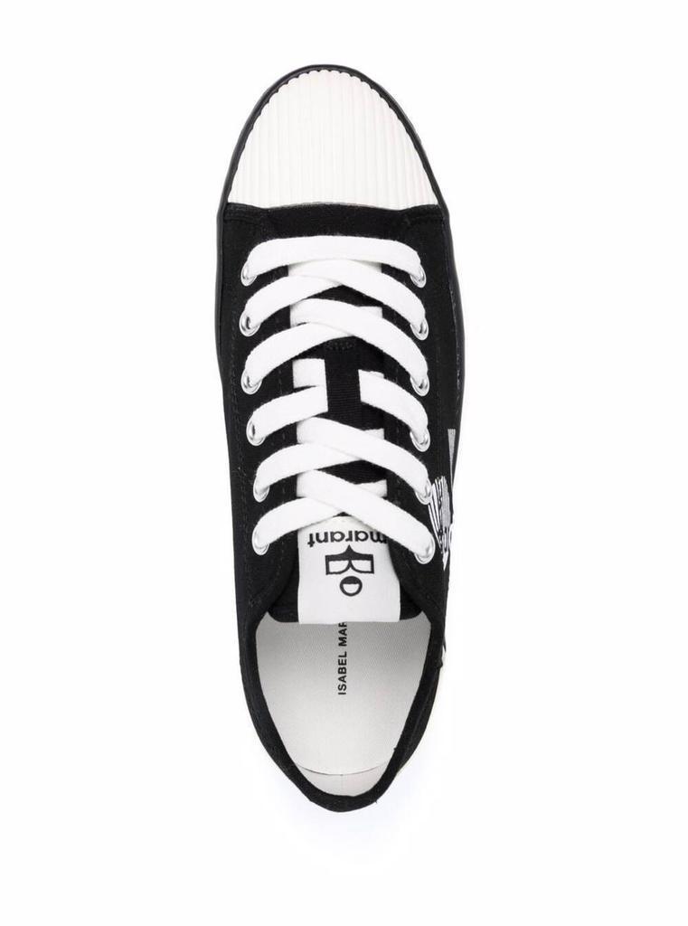 商品Isabel Marant|Isabel Marant Woman's Binkoo Black Cotton Sneakers with Logo,价格¥1052,第6张图片详细描述