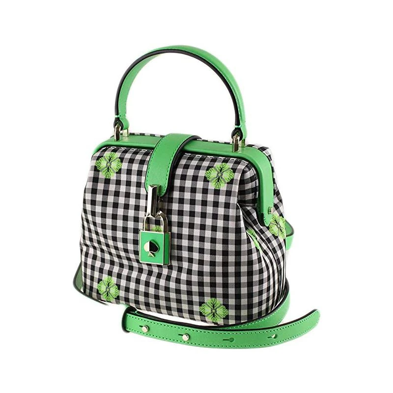 商品[国内直发] Kate Spade|Kate Spade 女士remedy系列小号绿色拼色皮革手提单肩斜挎医生包,价格¥1214,第3张图片详细描述