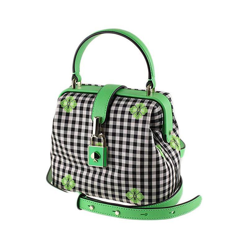 商品[国内直发] Kate Spade|Kate Spade 女士remedy系列小号绿色拼色皮革手提单肩斜挎医生包,价格¥1638,第3张图片详细描述