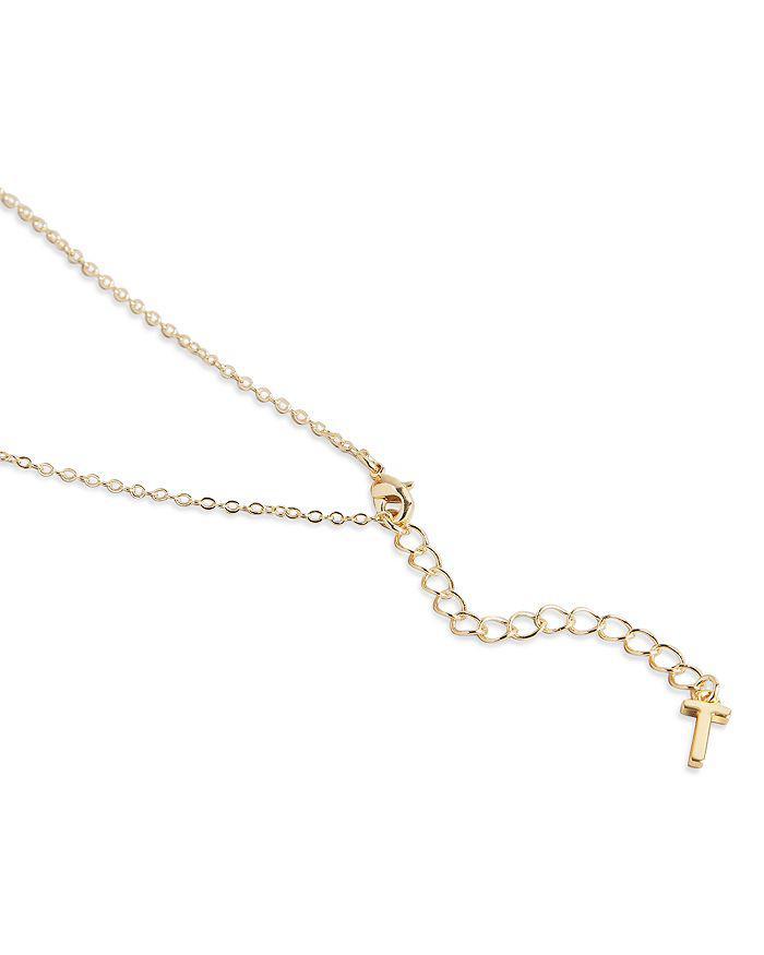 商品Ted Baker London|Pavé Logo Coin Pendant Necklace in Gold Tone, 16.5"-18.5",价格¥237,第4张图片详细描述