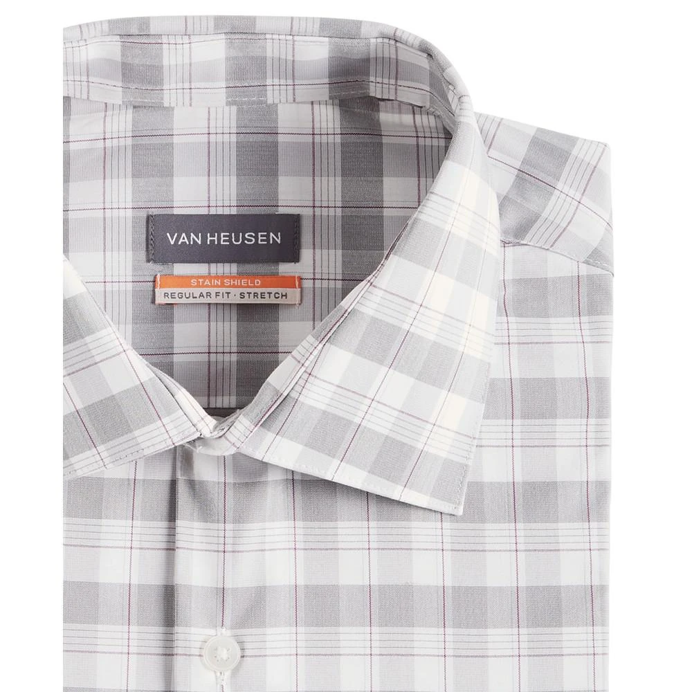 商品Van Heusen|Men's Classic/Regular-Fit Stain Shield Performance Stretch Plaid Dress Shirt,价格¥166,第2张图片详细描述