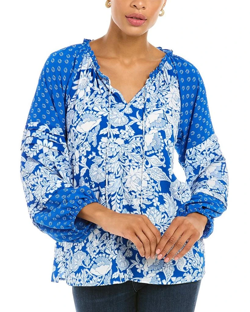 商品Vince Camuto|Vince Camuto Tropic Floral Peasant Blouse,价格¥110,第1张图片