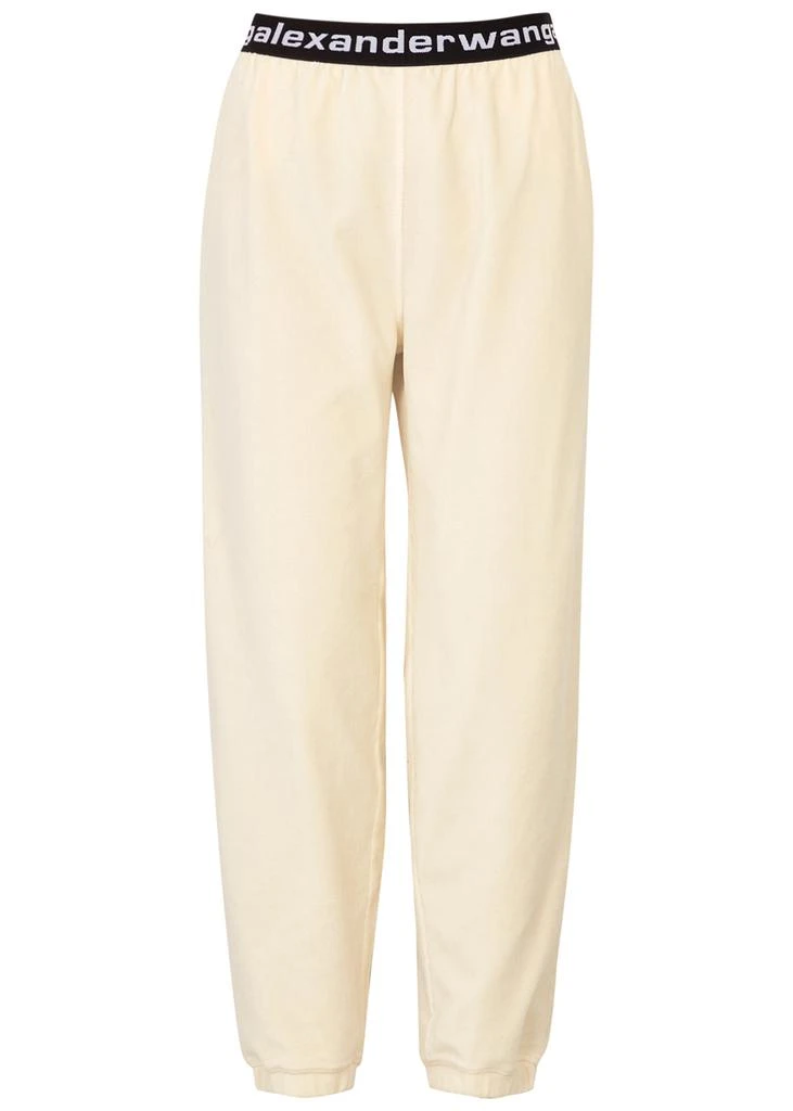 商品Alexander Wang|Cream logo stretch-corduroy sweatpants,价格¥1105,第1张图片