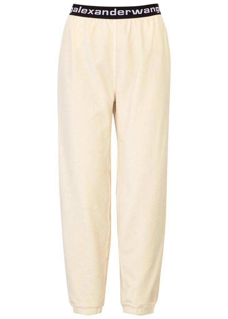 商品Alexander Wang|Cream logo stretch-corduroy sweatpants,价格¥2610,第1张图片