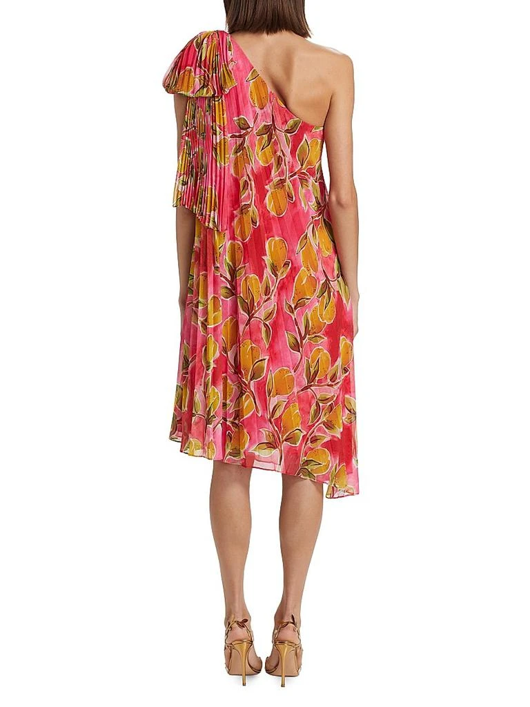 商品Badgley Mischka|One-Shoulder Printed Georgette Cocktail Dress,价格¥1557,第5张图片详细描述