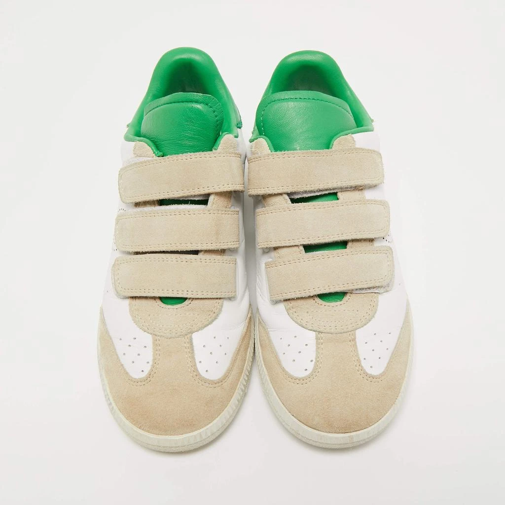 商品[二手商品] Isabel Marant|Isabel Marant Tricolor Suede and Leather Beth Velcro Sneakers Size 37,价格¥1248,第3张图片详细描述