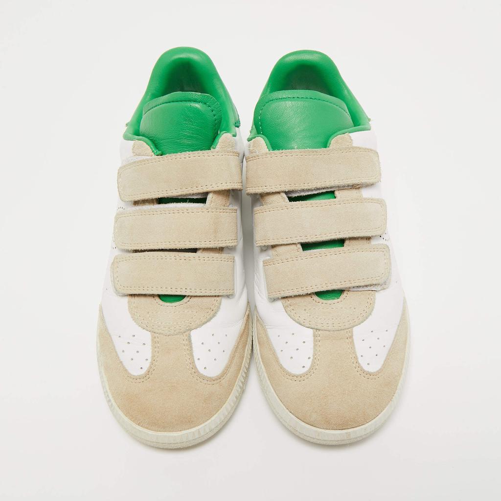 商品[二手商品] Isabel Marant|Isabel Marant Tricolor Suede and Leather Beth Velcro Sneakers Size 37,价格¥2022,第5张图片详细描述