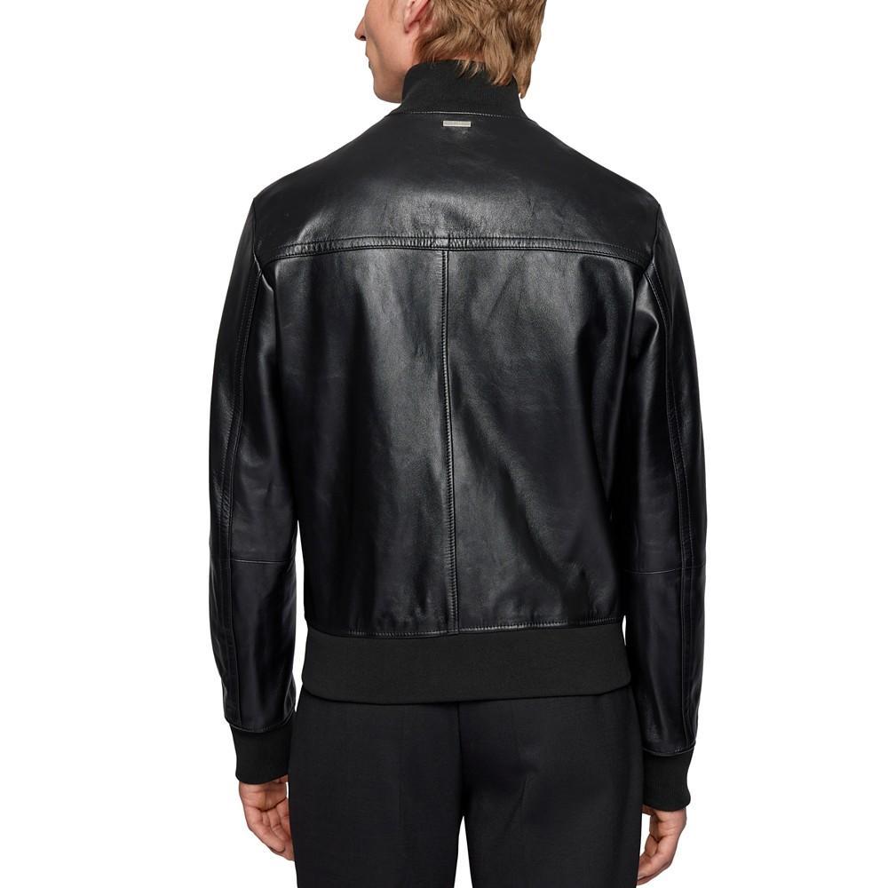 商品Hugo Boss|BOSS Men's Bomber-Style Leather Jacket,价格¥3220,第4张图片详细描述