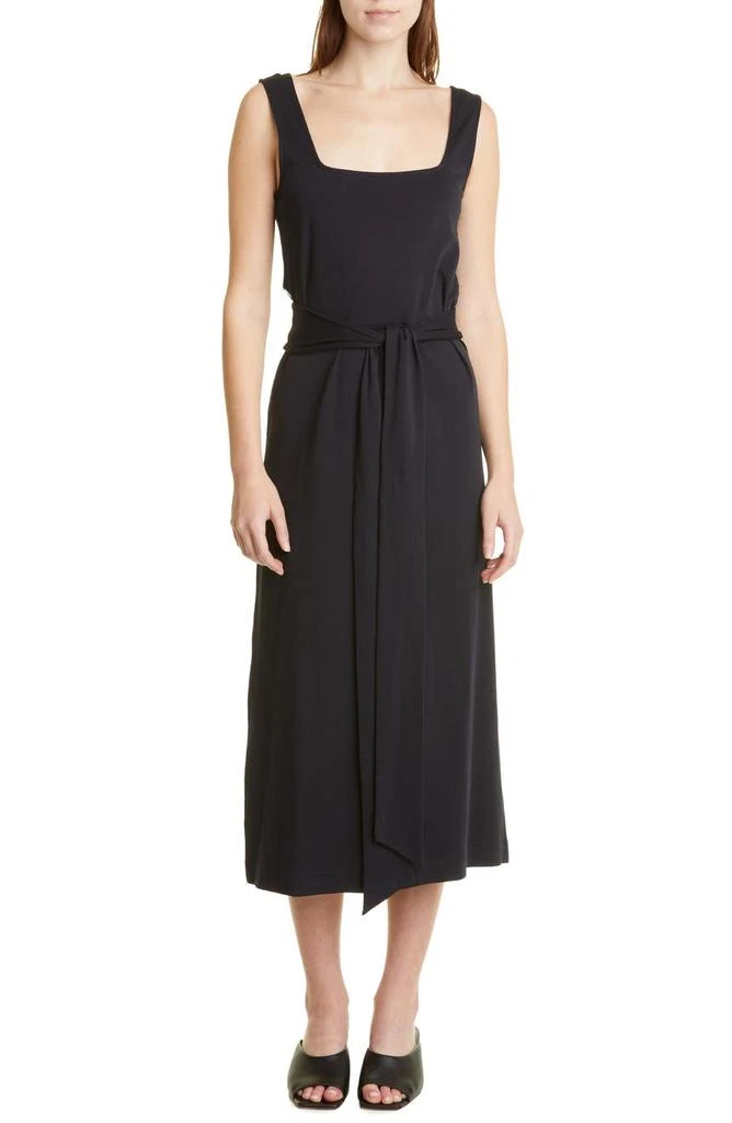 商品Vince|Belted Square Neck Midi Dress,价格¥817,第1张图片