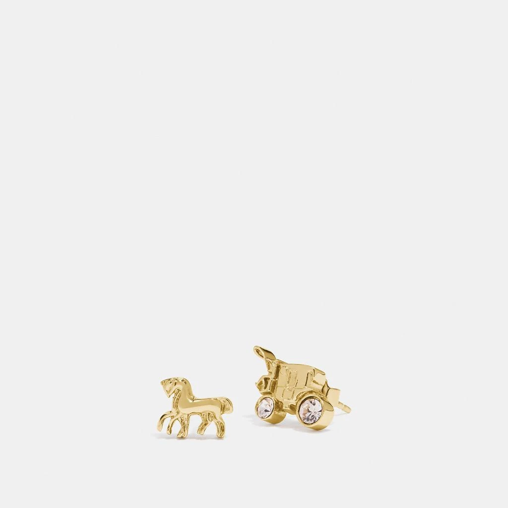 商品Coach|Coach Outlet Horse And Carriage Stud Earrings,价格¥141,第1张图片