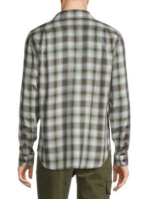 商品Vince|Multi Plaid Twill Button Down Shirt,价格¥394,第2张图片详细描述