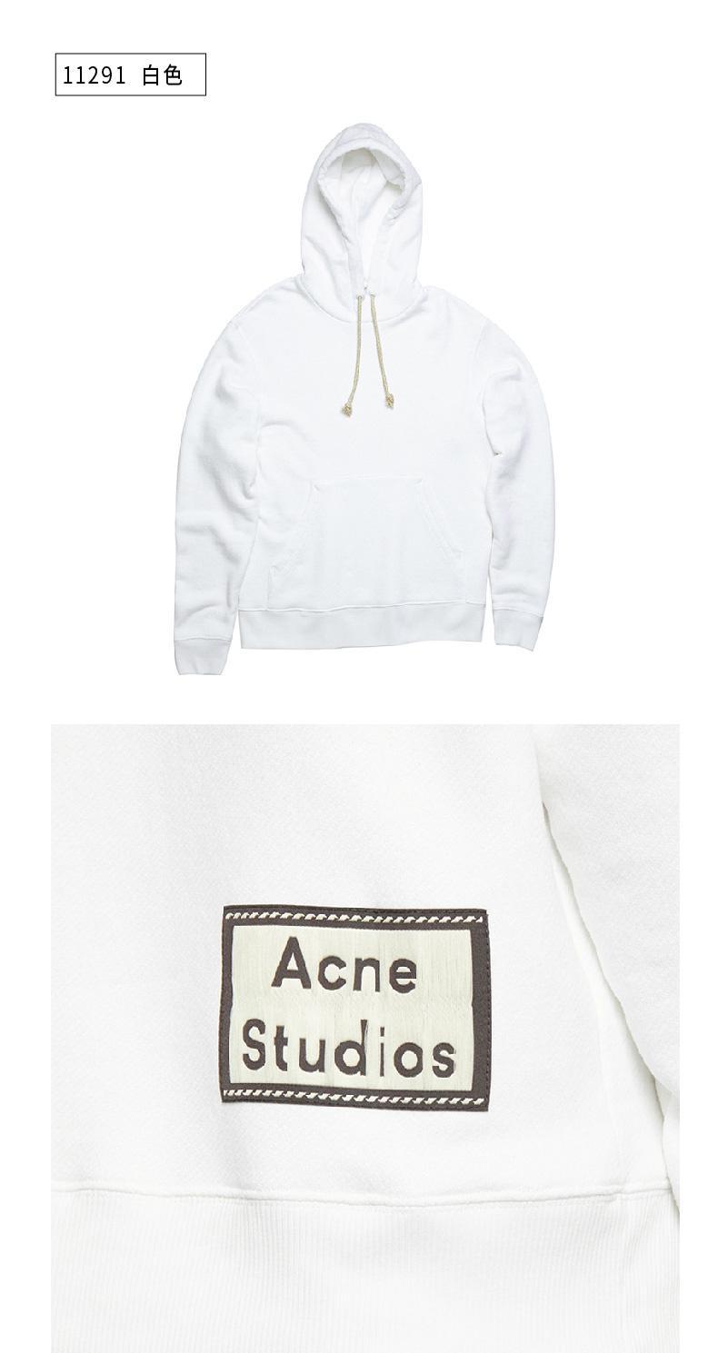 商品Acne Studios|雾霾蓝色 男士反印徽标宽松连帽运动卫衣【香港仓极速发货】,价格¥3272,第6张图片详细描述