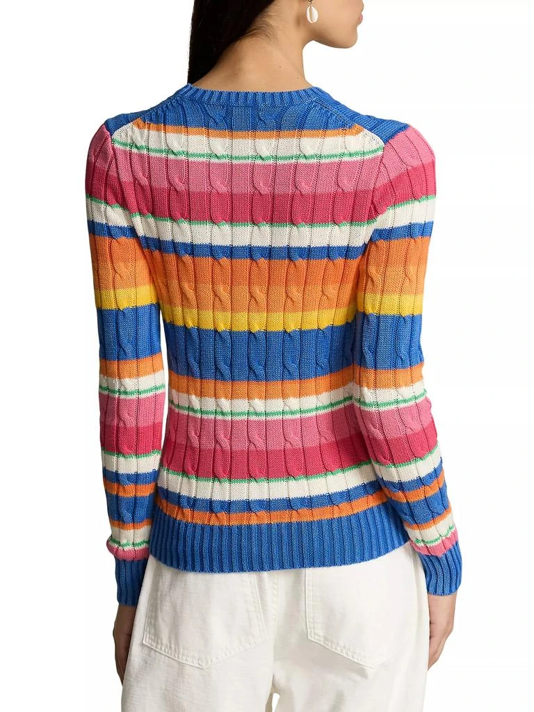 商品Ralph Lauren|Striped Cotton Cable-Knit Sweater,价格¥644,第4张图片详细描述