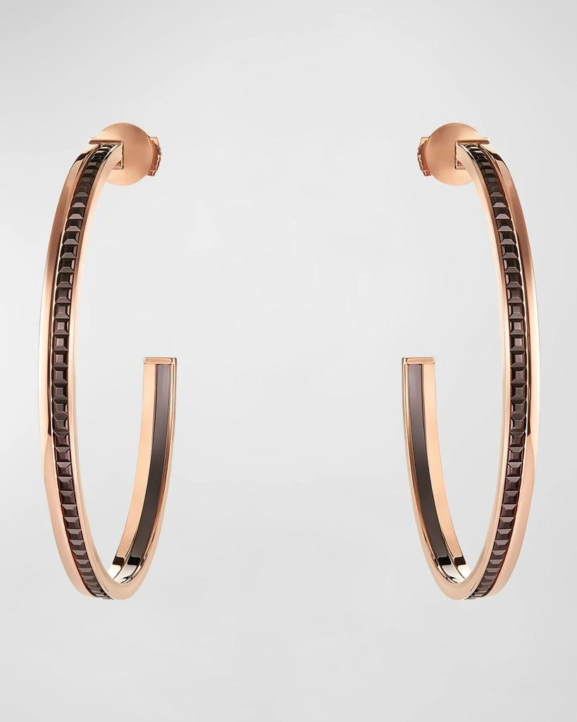 商品Boucheron|Quatre Classique 18K Rose Gold Hoop Earrings,价格¥76978,第1张图片