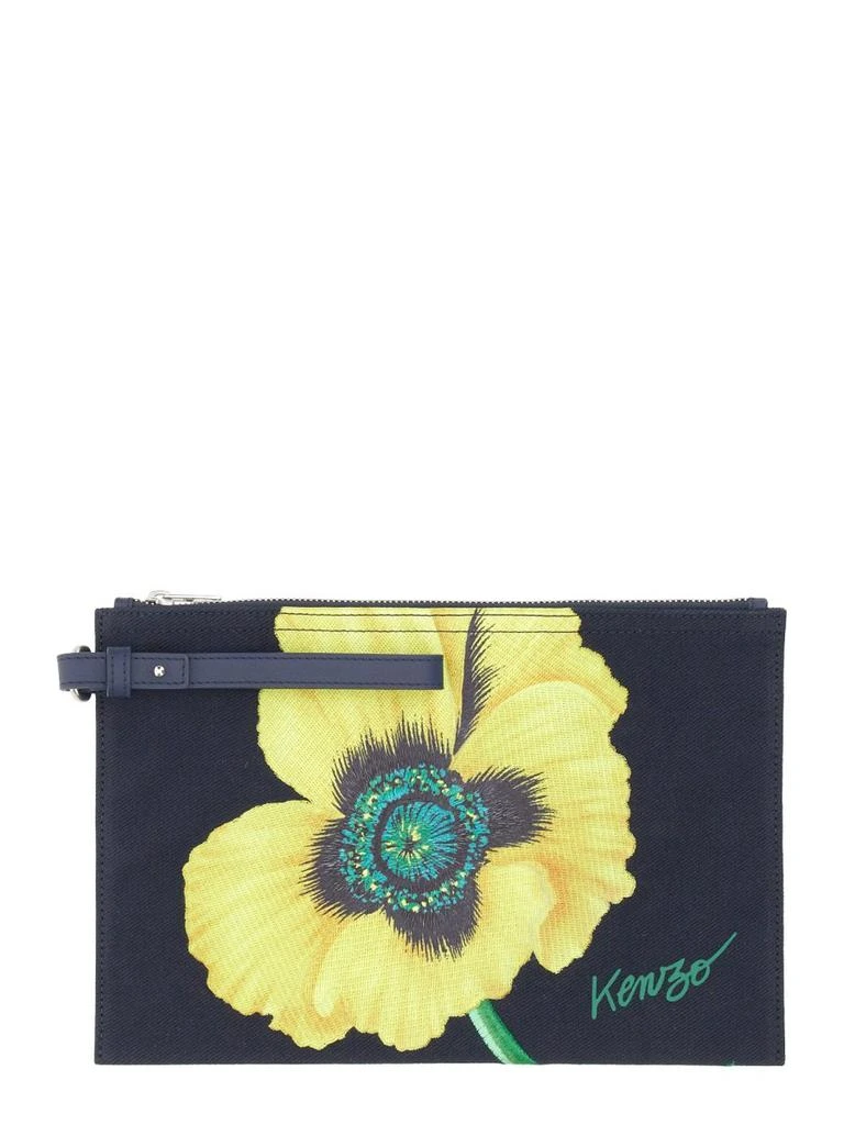 商品Kenzo|Kenzo Poppy Floral Printed Zipped Large Clutch Bag,价格¥1254,第3张图片详细描述