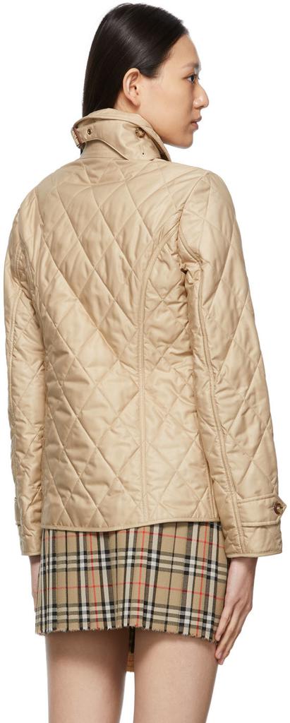 Beige Quilted Diamond Thermoregulated Jacket商品第3张图片规格展示