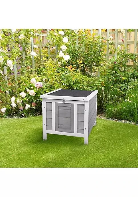 商品belk|Small Wooden Rabbit Hutch Guinea Pig House Dog Cage With Openable And Waterproof Roof Grey,价格¥587,第4张图片详细描述