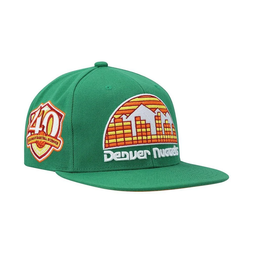 商品Mitchell & Ness|Men's Green Denver Nuggets 40th Anniversary Like Mike Snapback Hat,价格¥253,第1张图片