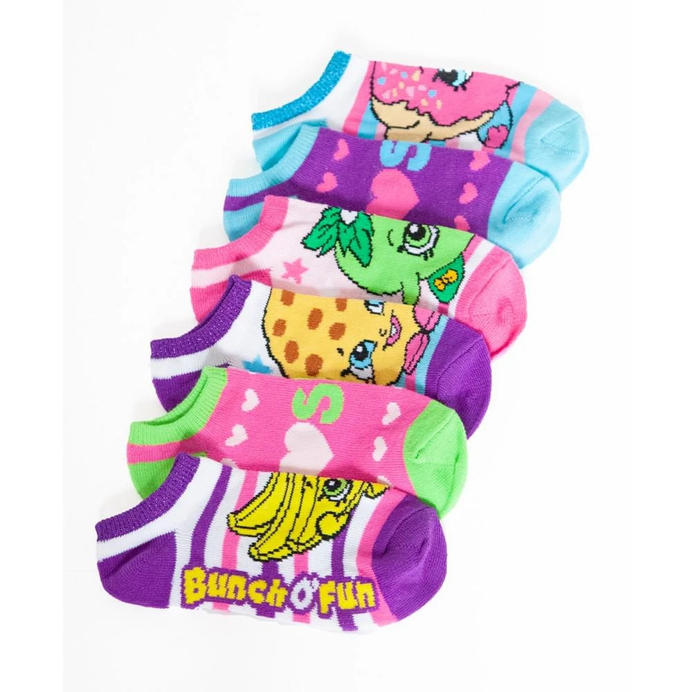 商品Shopkins|Little Girls and Big Girls  6-Pack No-Show Ankle Socks,价格¥79,第1张图片