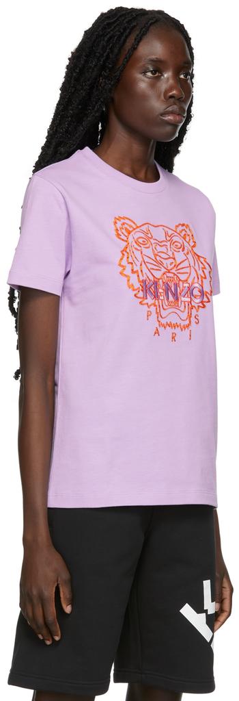 Purple & Red Tiger Logo T-Shirt商品第2张图片规格展示