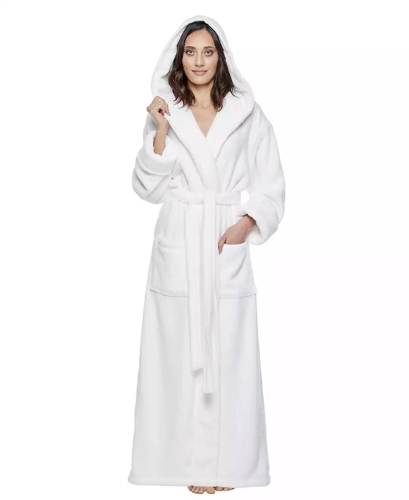 商品ARUS|Women's Ankle Length Hooded Low Twist Soft Turkish Cotton Bathrobe,价格¥835,第2张图片详细描述