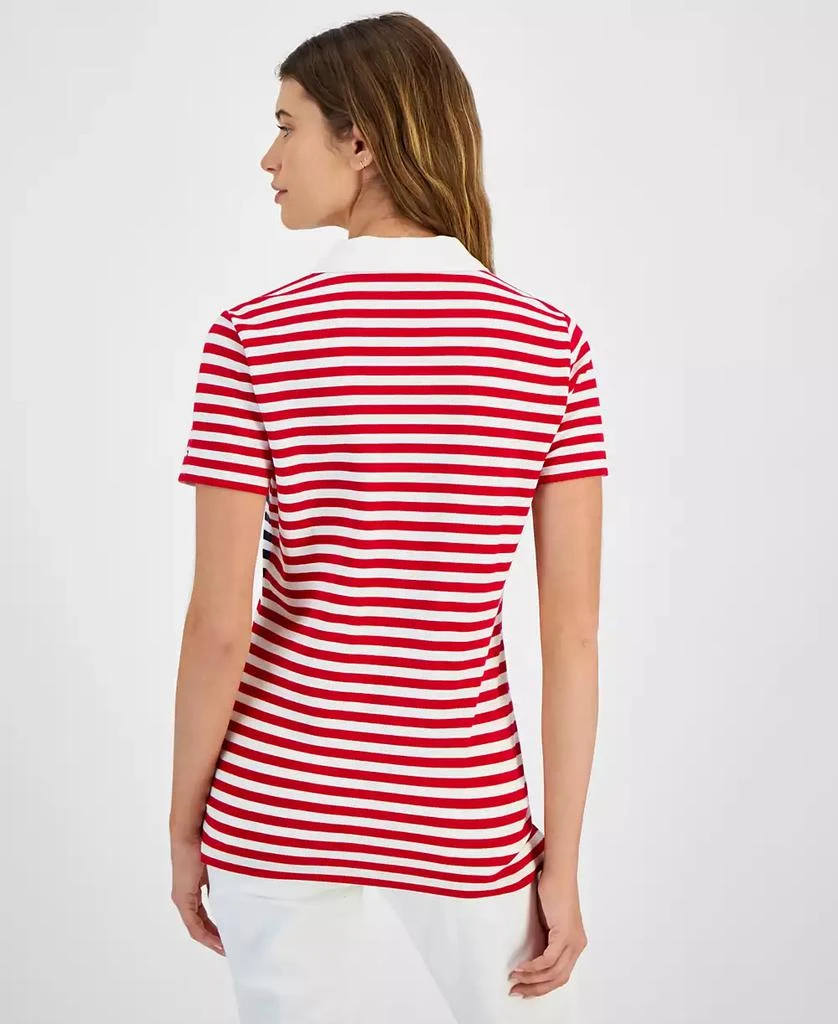 商品Tommy Hilfiger|Women's Striped Short Sleeve Polo Shirt,价格¥141,第2张图片详细描述