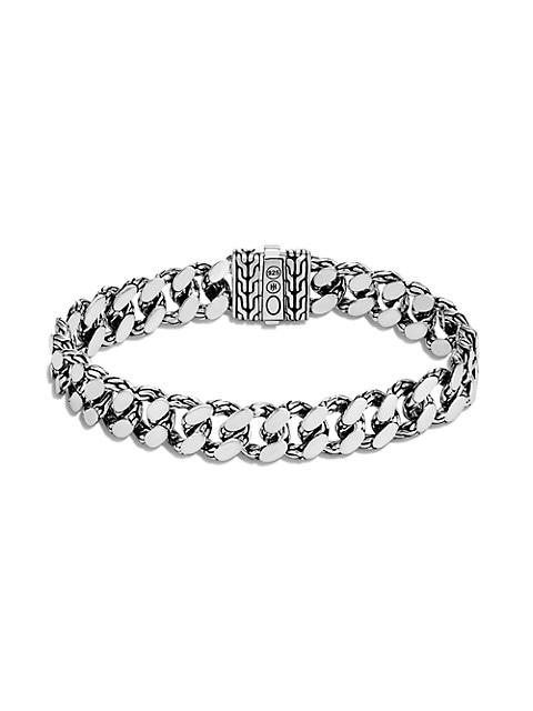 Chain Collection Sterling Silver Engraved Bracelet商品第2张图片规格展示