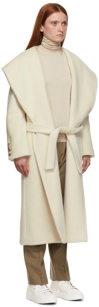 商品Max Mara|White Ferrara Wrap Coat,价格¥34083,第4张图片详细描述