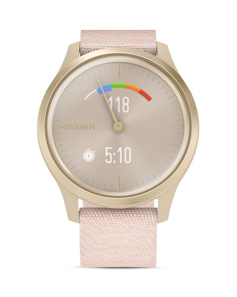Vivomove Style Blush Pink Nylon Strap Touchscreen Hybrid Smartwatch, 42mm商品第7张图片规格展示