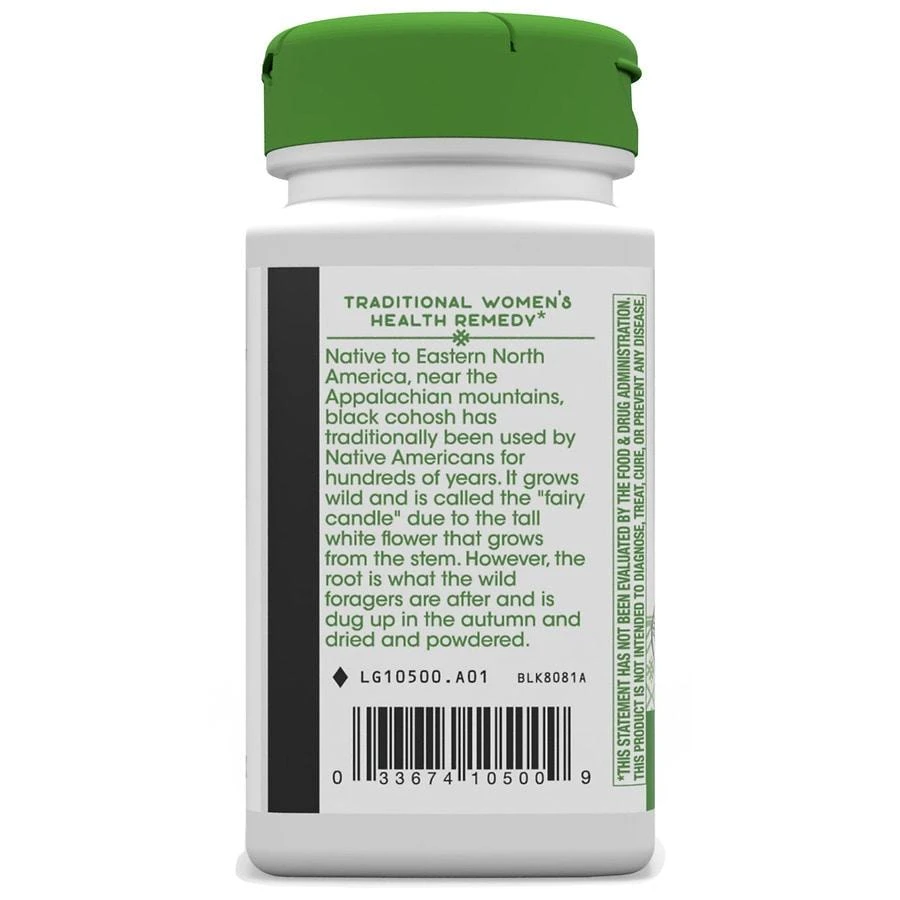 Black Cohosh Root 540 mg Dietary Supplement Capsules 商品