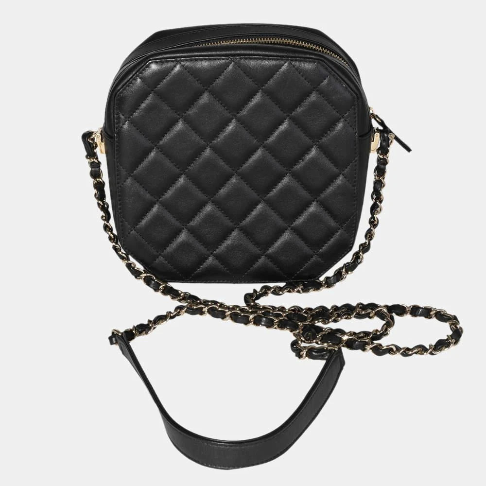 商品[二手商品] Chanel|Chanel Black Lambskin Leather Octagon Camera Shoulder Bag,价格¥32857,第3张图片详细描述