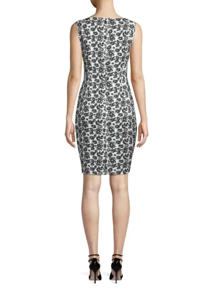 商品Karl Lagerfeld Paris|Floral Jacquard Sheath Dress,价格¥375,第2张图片详细描述