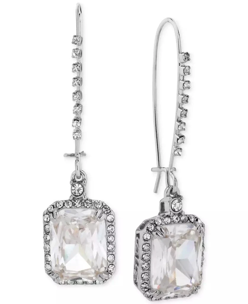 商品Betsey Johnson|Silver-Tone Crystal and Pavé Square Drop Earrings,价格¥282,第1张图片