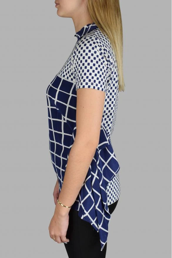 商品Prada|Women's luxury t shirt prada blue and white patterned top,价格¥2589,第2张图片详细描述