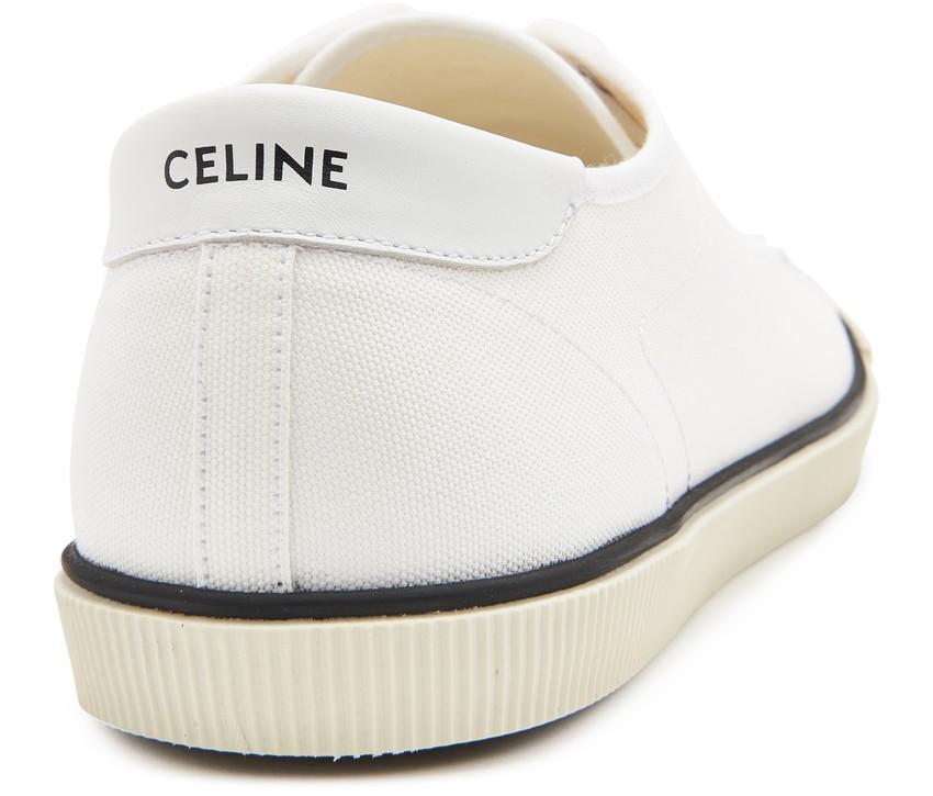 商品Celine|Blank 帆布和小牛皮低帮绑带运动鞋,价格¥3827,第1张图片