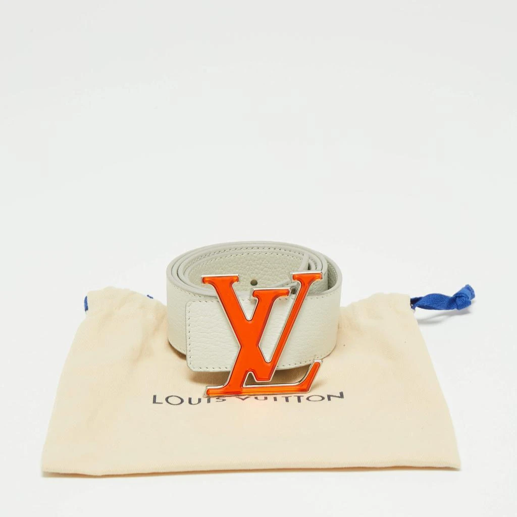 商品[二手商品] Louis Vuitton|Louis Vuitton White/Orange Leather LV Prism Belt 95CM,价格¥4370,第5张图片详细描述