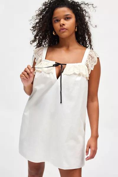 kimchi blue rebecca lace trim babydoll mini dress Kimchi Blue Rebecca Lace Trim Babydoll Mini Dress