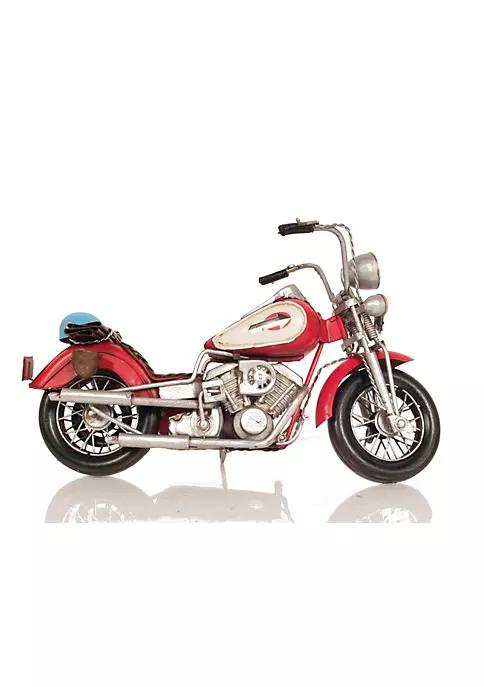 Classic Decorative Red Harley-Davidson Motorcycle Metal Handmade商品第4张图片规格展示