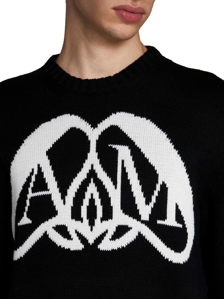 商品Alexander McQueen|Alexander McQueen Logo Printed Crewneck Sweatshirt,价格¥2823,第4张图片详细描述