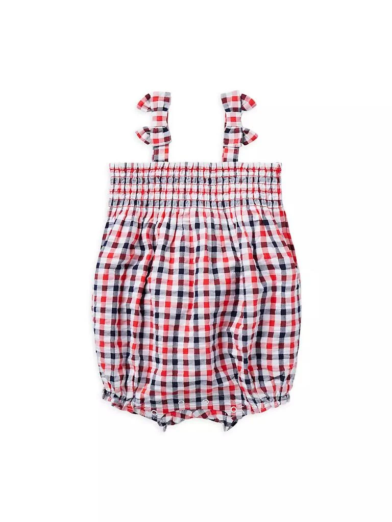 商品Janie and Jack|Baby Girl's Bow Gingham Bubble Romper,价格¥186,第1张图片