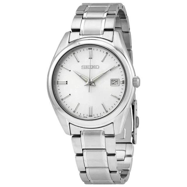 商品Seiko|Seiko Essentials Quartz Silver Dial Men's Watch SUR307,价格¥1078,第1张图片