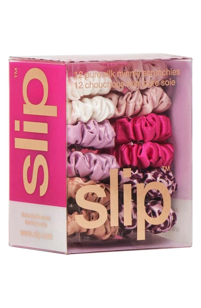 商品Slip|French Rose Pure Silk Assorted 12-Pack Mini Scrunchies,价格¥200,第3张图片详细描述