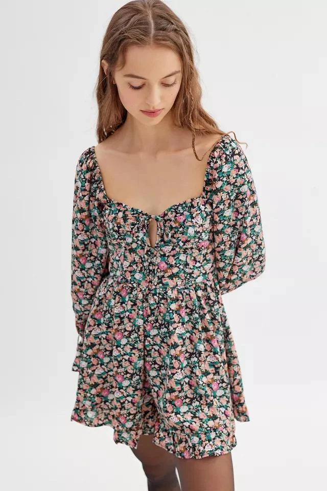 商品Kiss The Sky|Kiss The Sky Floral Long Sleeve Romper,价格¥303,第1张图片