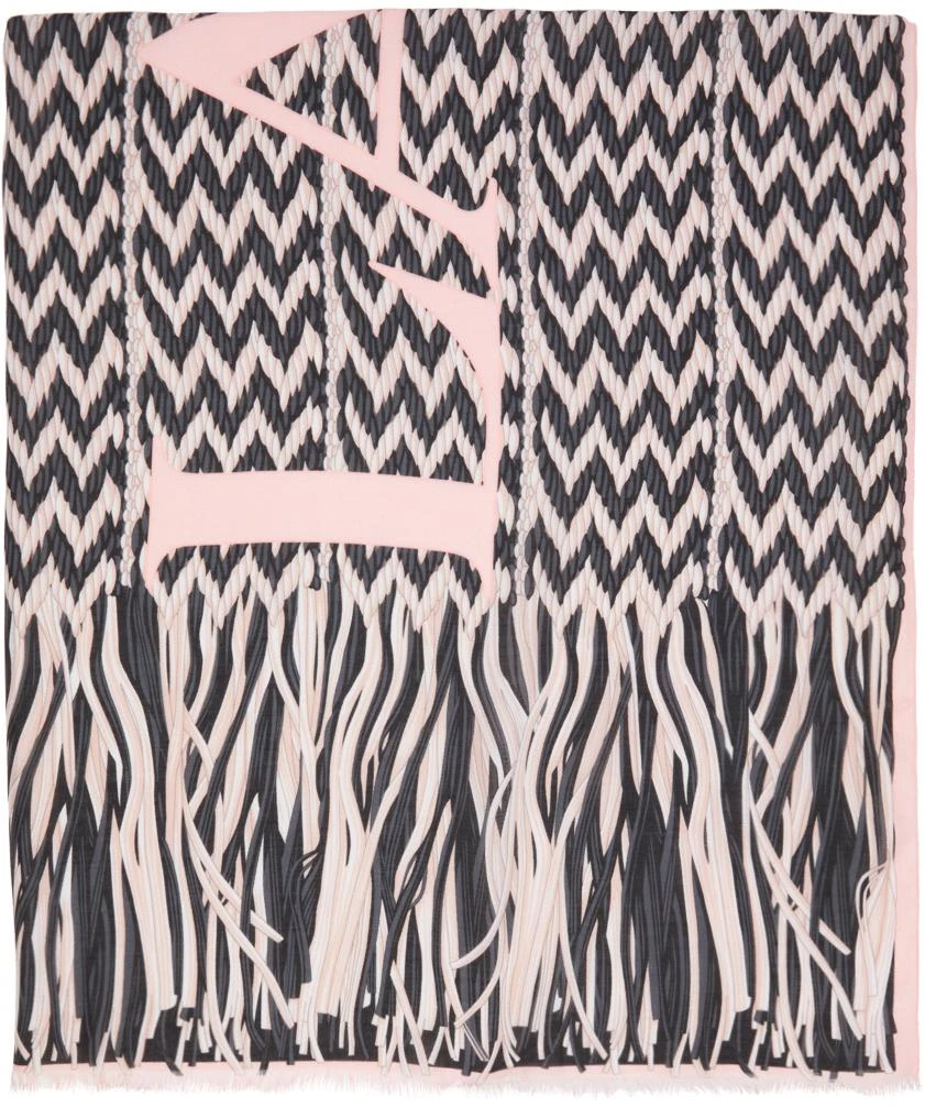 商品Lanvin|Pink & Black Modal Scarf,价格¥1335,第1张图片